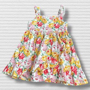 BLUBERRI BOULEVARD PINK & YELLOW FLORAL PRINT DRESS BY SIZE 3t